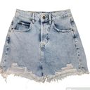 ZARA  Size 4 high rise distressed raw hem denim shorts Photo 0