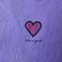 Life is Good  Shirt in Purple with Heart Photo 1