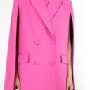 ZARA  Bright Pink Cape Double Breasted Blazer Size medium Photo 1