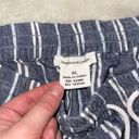 Beach Lunch Lounge Margot Linen Blue Striped High Rise Crop Pants Photo 10