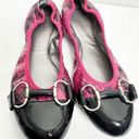 Tahari  Gustave Flats Womens Snakeskin Print Pink/Black Size 6.5 Photo 0