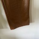 Pretty Little Thing  Brown Chocolate Faux Crocodile Leather High Waist Pants size 2 Photo 9