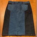 Lane Bryant Glamour X  Blue Colorblock Denim Jean Straight Pencil Skirt Size 16 Photo 5