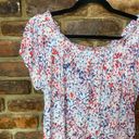 Eliane Rose  Floral Smocked Off-The-Shoulder Blouse Women's Size Small Photo 1
