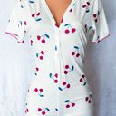 Boutique White, Cherry, Buttoned, Pajama Romper Photo 0