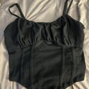 Hollister plain Black, Spaghetti Strap Crop Photo 0