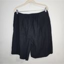 Topshop  Shorts Women 10 Black Pleated High Waisted Elastic Back Waist NEW Photo 9