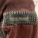 Houndstooth Harve Benard Vintage  Leather Trim Blazer Jacket Size Medium Photo 8