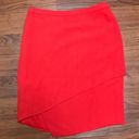 J Brand  Red Asymmetrical Tiered Skirt, Size 4 Photo 3