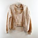 Sincerely Jules  Fuzzy Cropped Tank and Cardigan Matching Set Spacedye Pink Small Photo 2