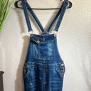 Boutique #200 T blue, jean distressed overalls, size juniors, medium Photo 1