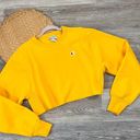 Champion  reverse weave yellow cropped crewneck sweatshirt Photo 0