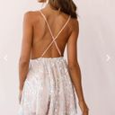 Selfie Leslie SEQUIN PARTY DRESS NUDE MULTI Photo 3