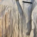 Boutique White Fringe Jacket Photo 2