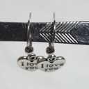 I Love you Silver Plated charms Earrings Photo 2