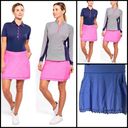 Peter Millar  Seaside Tennis/Golf Ruffle Hem Blue UPF 50+ Athleisure Skort SizeXS Photo 1