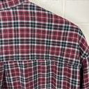 st. john's bay St. John’s Bay Red Plaid Classic Fit Flannel Shirt Size M Unisex Photo 4