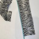 ZARA  Black & White Zebra Print Straight Wide Leg Denim Jeans EUC Sz 8 Cotton Photo 11