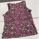 DKNY  Tank Top Womens Medium Brown Pink Cream Printed V-Neck Sleeveless Blouse Photo 3