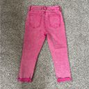 Pistola  Pink Denim Cropped Jeans Barbie Barbiecore Spring Colorful Size 28 Photo 3