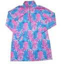 Lilly Pulitzer NWT  UPF 50+ Skipper in Borealis Blue Tropic Down Low Dress XXL Photo 0