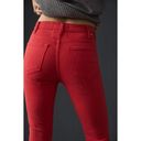 ma*rs NWT Mother Hustler Ankle Fray in  Red High Rise Bootcut Crop Jeans 25 Photo 12