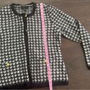 Tahari  Black and White Houndstooth Women’s Cardigan Large Photo 3