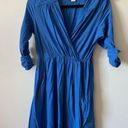 Maeve Anthropologie  Lene Faux Wrap Dress in Azure Blue Photo 2