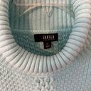 a.n.a Turtle Neck Cable Knit Aqua Blue Sweater, Large Photo 2