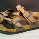 Birkenstock  Mayari Womens 40 US 9.5 Mocha Brown Birko Flor Toe Loop Sandal Photo 3