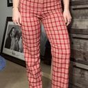 Brandy Melville red plaid tilden pants Photo 0