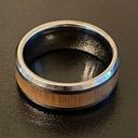 Edge Wood inlay tungsten carbide  ring size 9 Photo 0