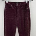 Citizens of Humanity  Olivia High Rise Slim Ankle Corduroy Pant in Raisin Size 25 Photo 4