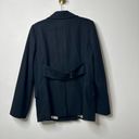 Banana Republic  Black Wool Blend Peacoat Women's Large Photo 2