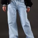 Oversized Baggy Trendy Light Blue Wash Low Rise Wide Leg Jeans PLT Size 8 Photo 4