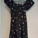 SO Vintage 90s  black floral mini dress Photo 0