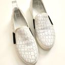 1. State  Waylan White Croc Leather Slip On Platform Sneaker Shoes 8.5 Photo 1