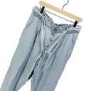 American Eagle  Outfitters Womens High Rise Paperbag Mom Jeans Blue Denim XL New Photo 2