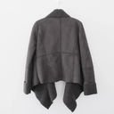 Romeo + Juliet Couture  Open Front Faux Suede Shearling Coat Photo 2