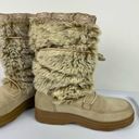 Minnetonka  Womens Faux Fur Leather Boot Sz 7 Tan Western Aztec Photo 9