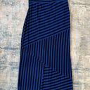 Apt. 9  Blue Black Asymmetrical Striped Maxi Skirt Petite Small Photo 7