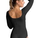 Spanx  Black Long Sleeve Base Body Suit Style FS6015 L Photo 1