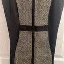 Esley NWT  Black Fitted SILVER metallic Print Bodycon Party Event Dress Photo 4