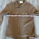 The Row All :  M Camel Brown Button Up Shacket Photo 2