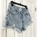 AGOLDE Parker Vintage Distressed Cut Off Denim Shorts in Swapmeet 26 Photo 8