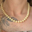 American Vintage Pearl “Ingrid” Cream Yellow Pearl Necklace 17” Classic Style Femme Bridal Simple Photo 9