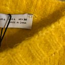 ZARA Sweater Tank Yellow Cropped Fuzzy Knit Size Large Photo 8