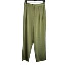 THE DROP SUIT Womens Small Green Satin Blazer Trouser Pants Matching Set NEW Photo 6