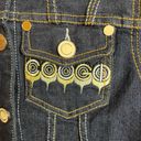 COOGI  Embroidered Crop Denim Jacket Size Medium Photo 2