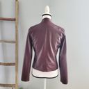 New Look  Maroon Vegan Leather Motocross Jacket Size M Photo 1